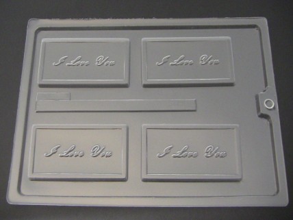 BC-4 "I Love You" Candy Bar Card Chocolate Mold